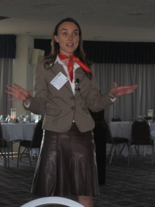 Elizabeth speaking at women's event with Principal Financial