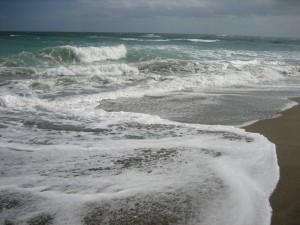 Waves Rolling to Shore